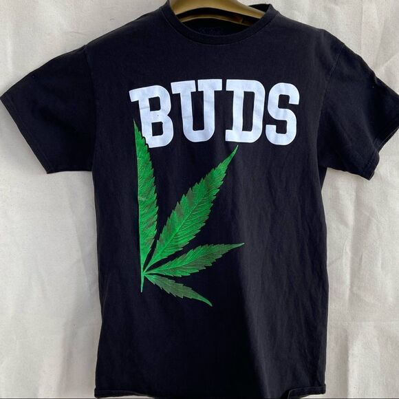 Buds black Mens Tshirt medium - Picture 1 of 3
